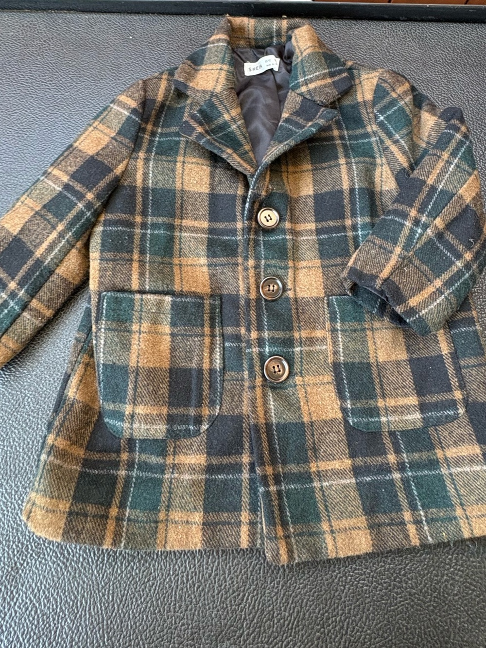 Boys plaid coat